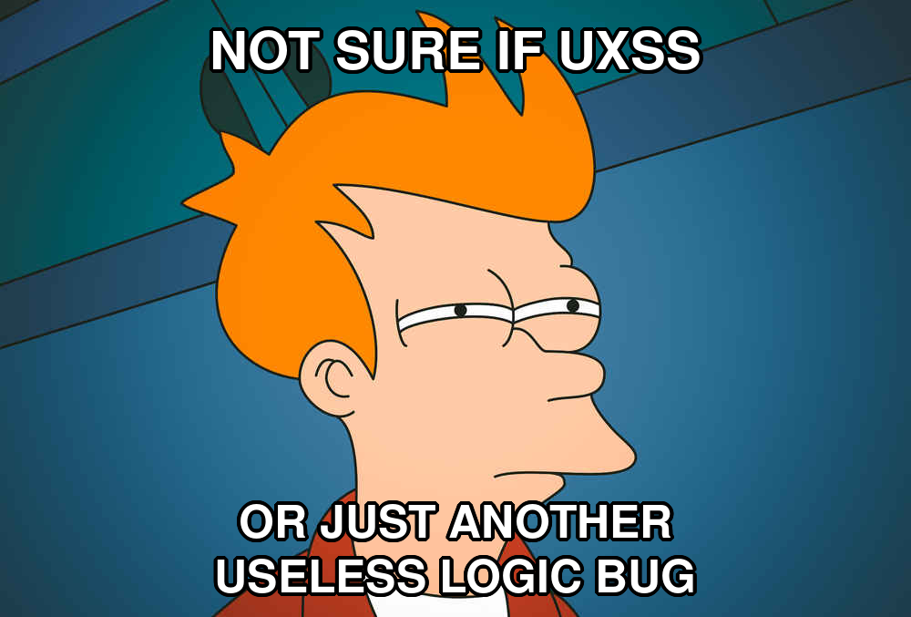 Fry from Futurama squinting suspiciously